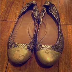 Tory Burch snakeskin flats